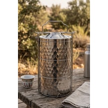 Cooker 3 Katlı Paslanmaz Çelik Sefer Tası Yk1841 Gümüş