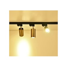 Üçlü Ray Spot Eskitme Başlıklı Led Spot Gün Işığı Led Ampul Fiyata Dahilidir Siyah