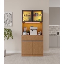 Bambu Mini Komple Mdf Led Aydınlatmalı Kahve Köşesi Bambu Mini Komple Mdf Led Aydınlatmalı Kahve Köşesi