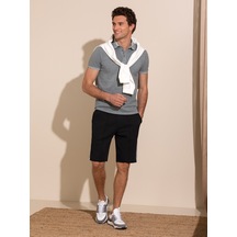 Cacharel Siyah Slim Fit Örme Şort