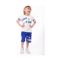 Toontoy Kids Toontoy Erkek Çocuk Baskılı Şortlu Takım Ekru