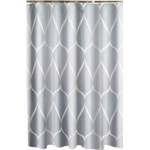 Lebıhmurah Bf1654 Duş Perdesi Su Geçirmez Çevre Dostu Modern Geometrik Çabuk Kuruyan Baskı Banyo Tuvalet İçin Saflık Ev Polyester Gri