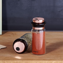 Korkmaz Stora Glass Rosegold Tuzluk Biberlik Seti