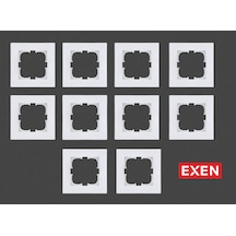 Exen Karell Beyaz Tekli Çerçeve 10adet