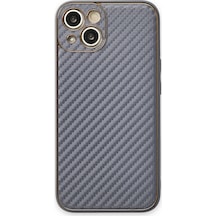 Newface - 43 - iPhone Uyumlu 13 Kılıf Coco Karbon Silikon - Novapazr - - Gri