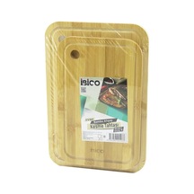 Ers 2pcs Setoval Kenarlı - Yuvarlak Delikli Ahşap Bambu Kesim Panosu - Kesme Tahtası 18x28x1cm--22x32x1cm Çok Renkli