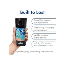 Any Morning 380 Ml Paslanmaz Çelik Termos Mug, Çift Katmanlı, Sızdırmaz Kapaklı, Siyah Ba21522 Açık Beyaz