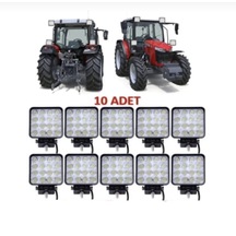 Carub 10 Adet Off Road Sis Lambası Çalışma Lambası 10-30v 48w 16 Led Kare