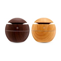 Novahub Ahşap Dokulu Mantar Nemlendirici & Aromaterapi Cihazı - Usb Şarjlı, 130ml Kapasite, Kahverengi/kahve, 100x100x95mm