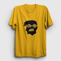 Presmono Unisex Head Arctic Monkeys T-shirt Sarı
