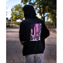Brz Collection Unisex Oversize Asian Street Sweatshirt Hoodie Siyah