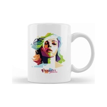 Geometric Celebrity Scarlett Johansson Tasse Kupa Bardak Porselen Karışık