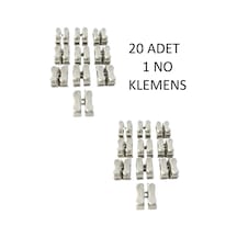 Geçmeli 1 No İkili Klamens 20 Adet Beyaz