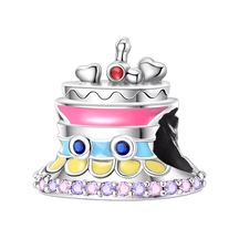 Fubena Renkli Pasta Charm Gümüş