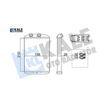 Kalorifer Radyatörü Renault Kangoo Iı 08 Master Iıı 10 210 158x26 Kale Radyatör 7701209819