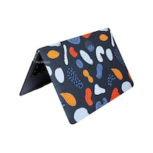 Macbook Air 13.6 İnç Meyve Desenli Kılıf A2681 A3113 A3240 A3449 M2 M3 M4 M5 Uyumlu Parlak Sert Kapak Hard Case Siyah