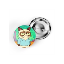 Grumpy Cat - 44 Mm İğneli Çanta Rozeti - 5 Adet Diğer