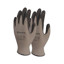 WÜRTH NITRIL ELDİVEN SİYAH-GRİ NO:9 L (1 ÇİFT) - 0528-00002