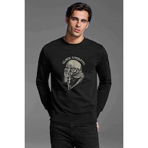 Black Sabbath Arc Reactor Baskılı Siyah Erkek Örme Sweatshirt (528930569)