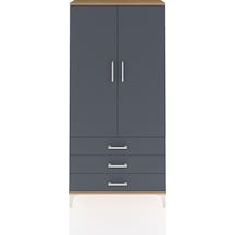 Arges Dolap 3 Raflı 3 Çekmeceli 2 Kapaklı 88x30x182 Çam-antrasit Çam