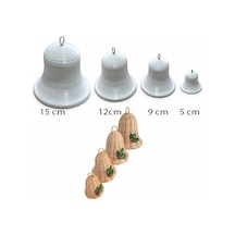 Rattan İp Örgüsü İçin Zil Kalıbı Ve Örgü Kiti 5-9-12-15cm 4 Adet