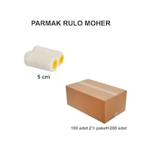 Moher Parmak Rulo Yedek, 5 Cm, 200 Adet, Toptan Satış Fırça
