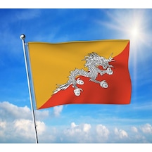 Bhutan Bayrağı Premium Raşel Kumaş 100x150 Cm Diğer