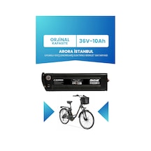 Arora İstanbul Uyumlu Batarya 36v 10ah Elektrikli Bisiklet Bataryası Siyah