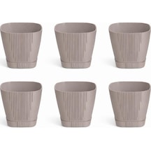 So-zb01 Zambak Dekoratif Plastik Saksı 0.8 Lt No:1 Mocha 6 Adet