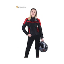 Venom Ceket Dynamıc Pro Kadın Kırmızı Motosiklet Ceket