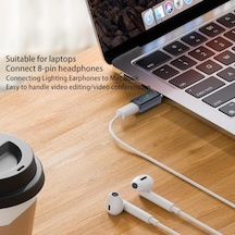 Type C To Lightning Kulaklık Dönüştürücü İpad Yuva Çevirici Müzik Dinleme Arama Otgkl