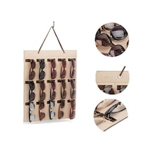 Bej 1 Adet Keçe Gözlük Güneş Gözlüğü Depolama Rafı Ekran Askılı Çanta Duvar Çantası Depolama Kutusu Düzenleyici Wbl Bej Bej
