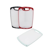 31x20cm Küçük Plastik Kesim Panosu Kaymaz Silikon Kenarlık - 10mm Kalınlık Çok Renkli