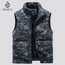 Kalınlaştırılmış İş Kıyafeti Çok Cepli Erkek Yeleği Açık Gri