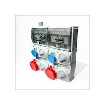 Novsen Ip55 Kombinasyon Panosu 2ad. 3x16a, 2ad. 5x32a Klitli Priz