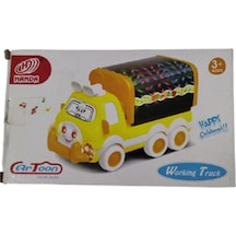 oyuncak kamyon sesli ışıklı hareketli 20 cm yeşil