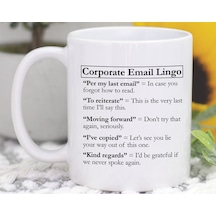 Kurumsal E-posta Lingo Kahve Kupası, İngilizce Ofis Arkadaşı İçin Hediye Bardak, Lingo Kupa