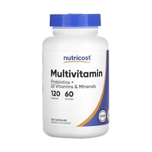 Nutricost Multivitamin Probiotic 22 Vitamin Minerals 120 Caps