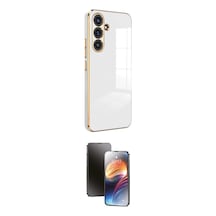 Cep 20-26 Samsung Uyumlu Galaxy M34 5g Kılıf Yankı Serisi İkili Koruma Seti Najmaddin Kırmızı