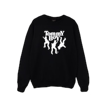Tommy Boy Baskılı Sweatshirt Siyah