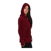Kadın Eldivenli Polar Bayan Sweatshirt - Bordo Bordo
