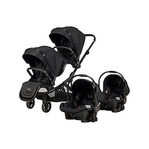 Prego İbiza Plus Travel Sistem İkiz Bebek Arabası 2223 Siyah