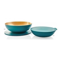 Tupperware Berrak Yeşil-Gold Saklama Kabı 15 L-35L N1140899 Çok Renkli