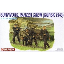 Dragon 6129 1/35 Ölçek, Survivors Tank Mürettebatı Kursk 1943 Asker Figürleri Plastik Model Kiti-49259