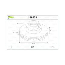 Valeo 186278 Fren Diski On 5025610 5029815 95vx1125aa 2 Adettir