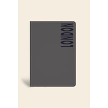 City Collection Ciltli Keten Defter Çizgili London 15x21 Çok Renkli