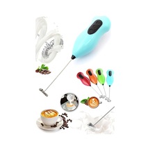 Mini Mikser Kahve Süt Köpürtücü Karıştırıcı Cappucino Mixer Pilli Çırpıcı Plastik Diğer