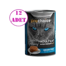 Pro Choice Sardalya ve Hamsili Tahılsız Pate Yetişkin Kedi Konservesi 12 x 400 G
