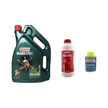 Castrol Magnatec 10W-40 A3/B4 Motor Yağı 4 L + Kırmızı Antifriz 1500 ML + Cam Suyu 80 ML
