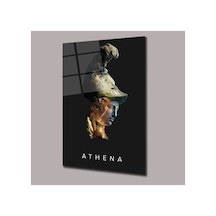 Athena Heykeller Cam Tablo Pct0853 Modern Dekorasyon Temalı Dekoratif Duvar Tablosu, Salon, Ev Ve Ofis Dekoru,